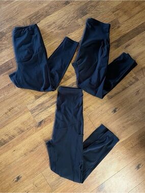 Bundle of Black Maternity Leggings - large